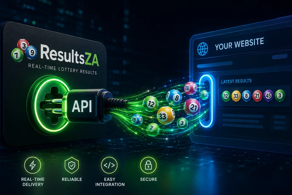 The ResultsZA API feeding live lottery numbers into your website