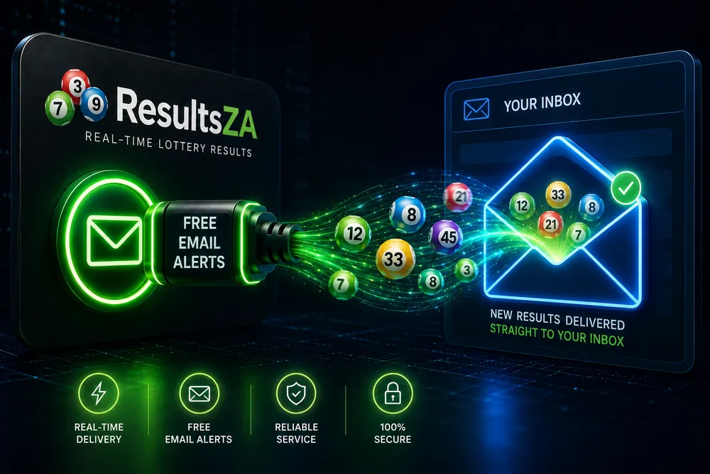 ResultsZA free email alerts delivering the winning numbers straight to your inbox